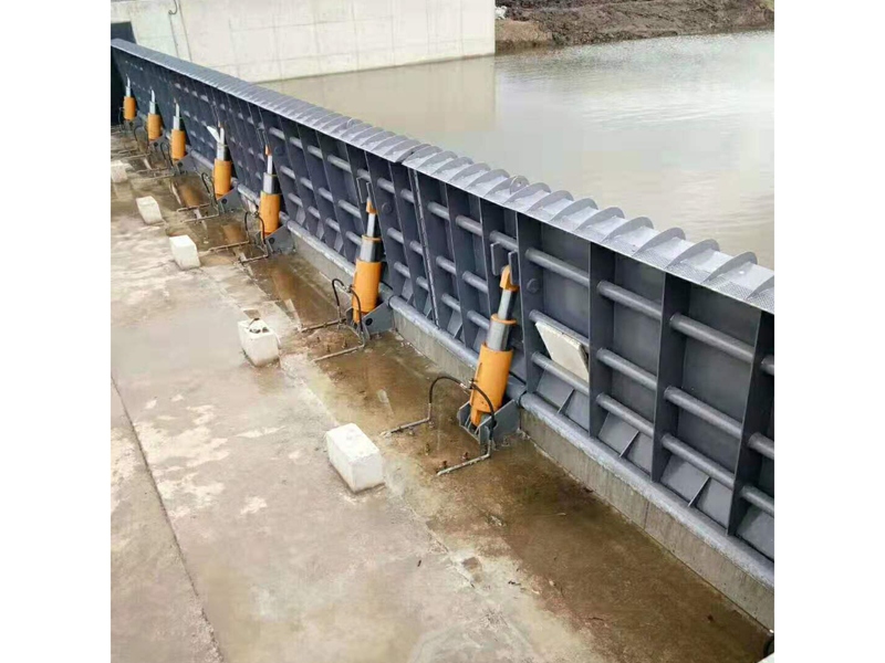 Hydraulic Steel Dam with Synchronized Cylinders